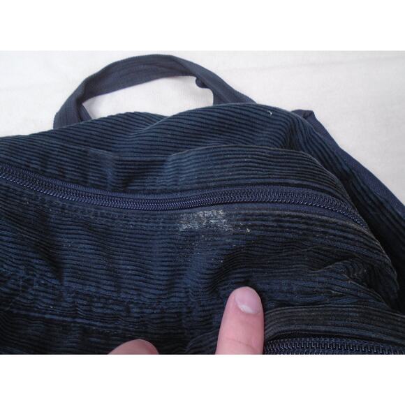 Trans By Jansport Black Corduroy Red Large Zippered Backpack - Picture 4 of 15